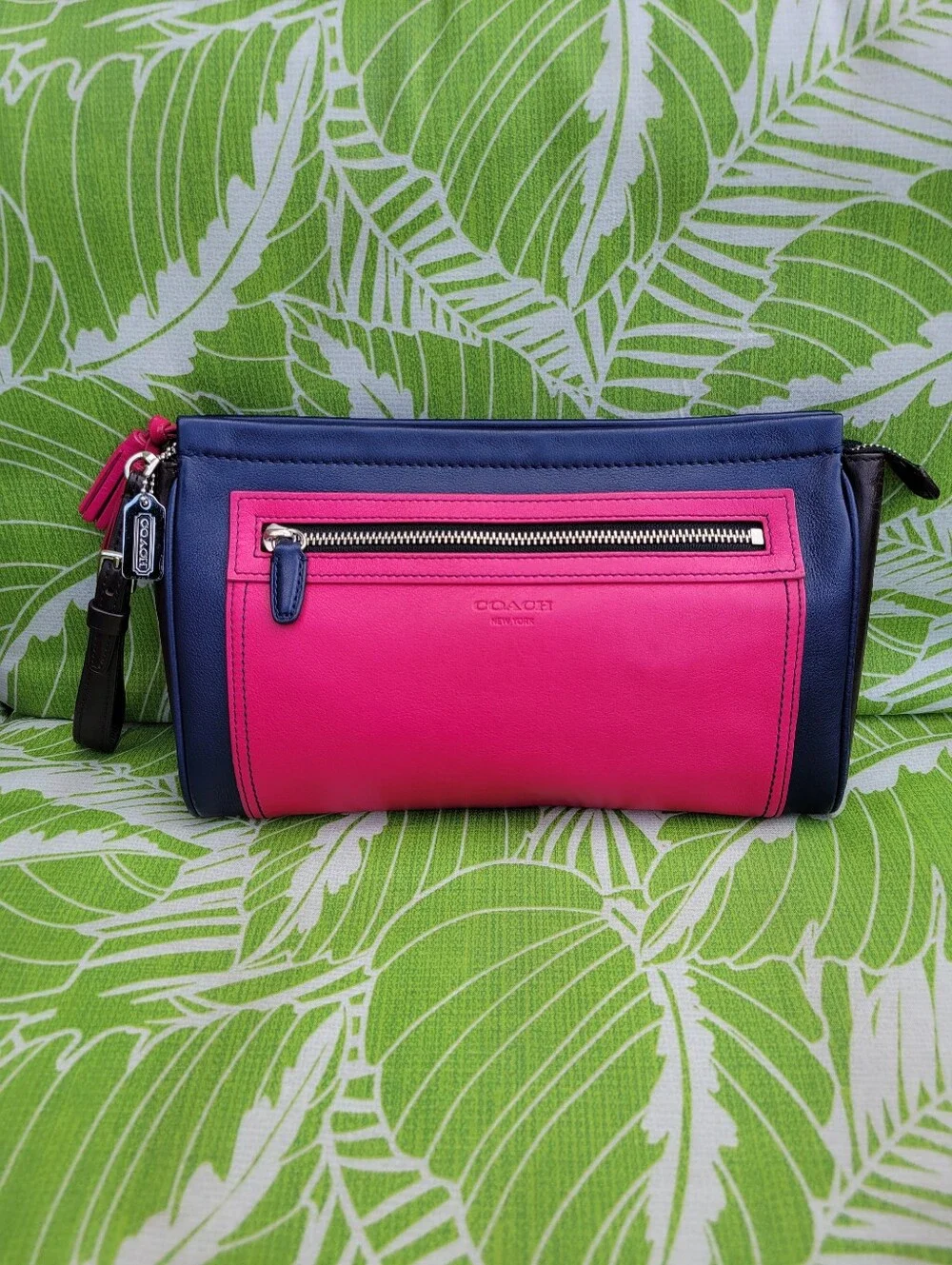 Coach Legacy Colorblock Leather Clutch Wristlet Style: 48002